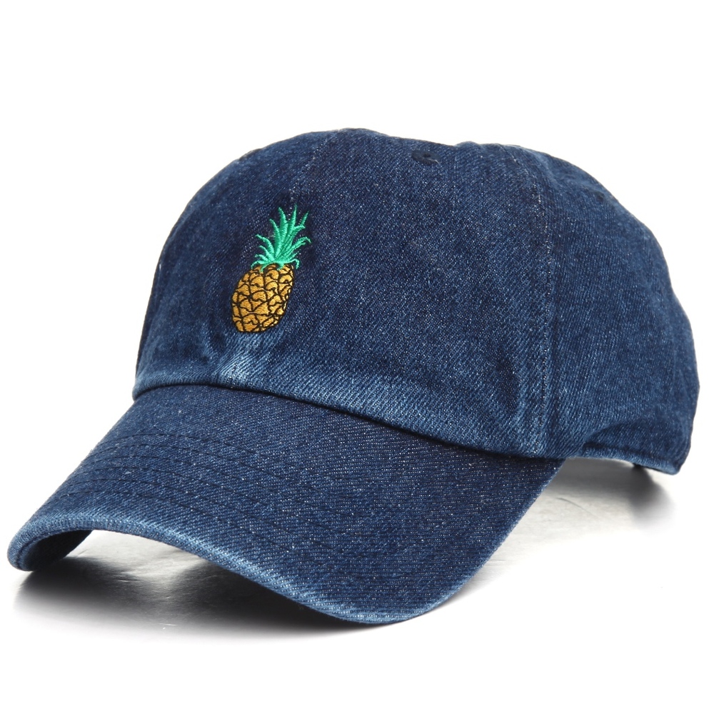 New Pineapple denim jean dad hat
